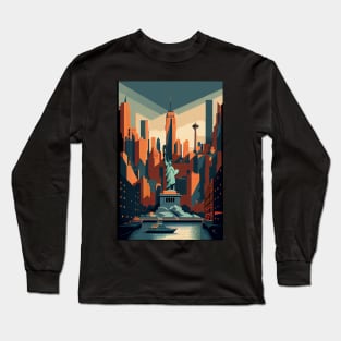 Abstract New York City NYC Long Sleeve T-Shirt